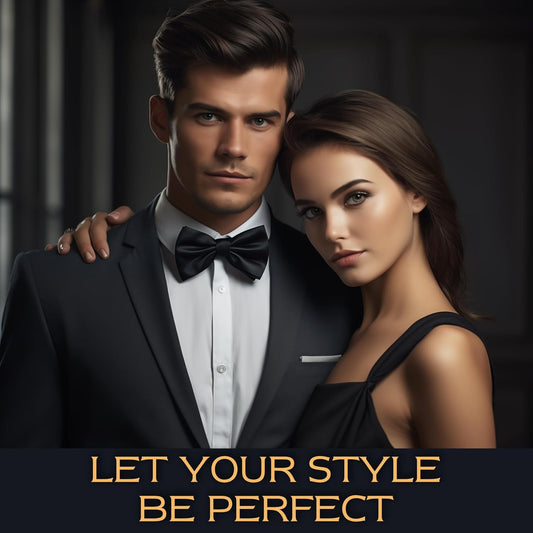 Adam Young Men's Bow Ties Pre-Tied Style Formal Satin Classic Bowtie for Tuxedo Faux Silk