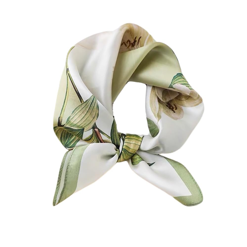 ANDANTINO 100% Mulberry Silk Scarf -21” Square Neckerchief with Gift Packed