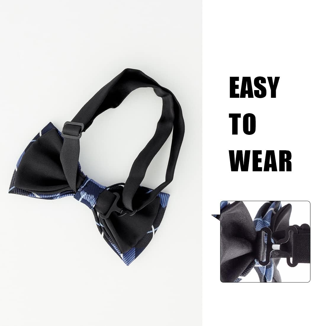 Rhinestone Bow Ties for men, Adjustable Length Sequin Pre-Tied Bow Ties