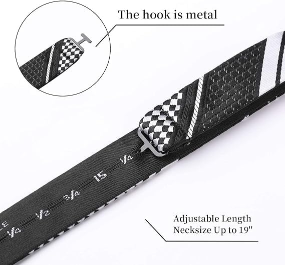 HISDERN 3/6 Pack Bow Tie Adjustable Paisley Plaid Dot Pre-Tie Bowties Classic Formal Bow Ties for Men Tuxedo Wedding