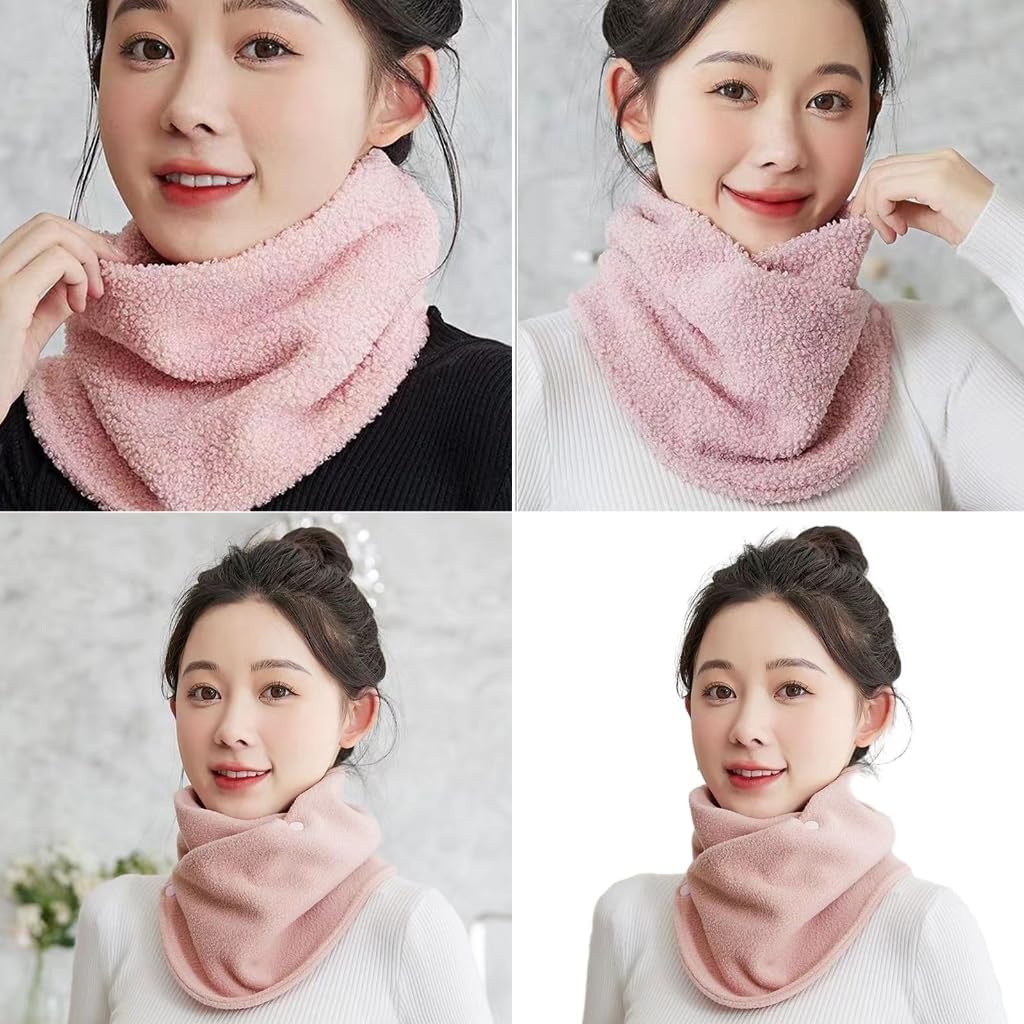 Winter Scarf for Men Woman Fleece Thick Bandana Knitted Warm Scarf Women Neck Warmer Thick Handkerchief Ski