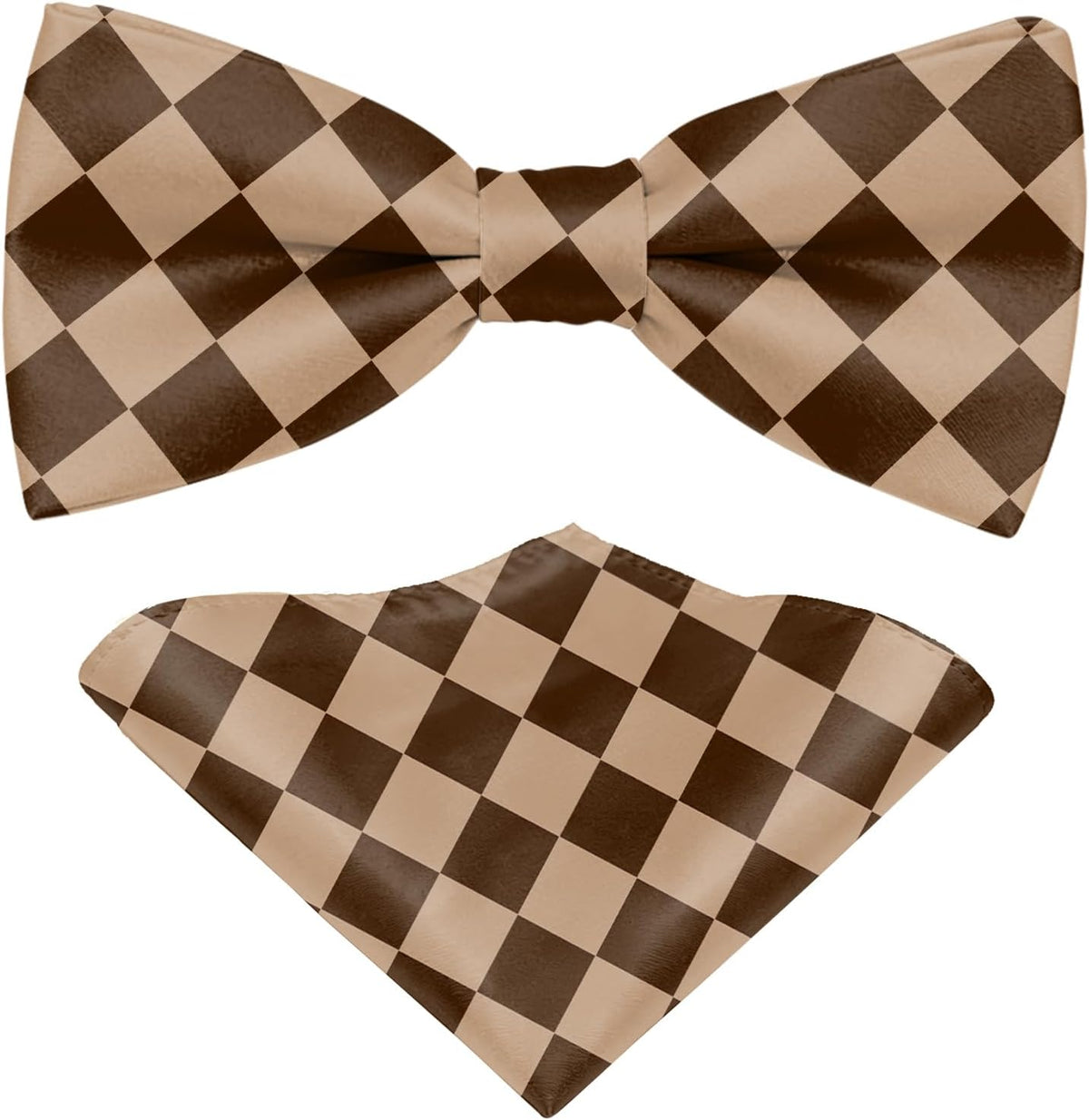 Bow Ties for Men Pocket Square Set Adjustable Pre-Tied Bowties Wedding Party Graduation Leisure Cute