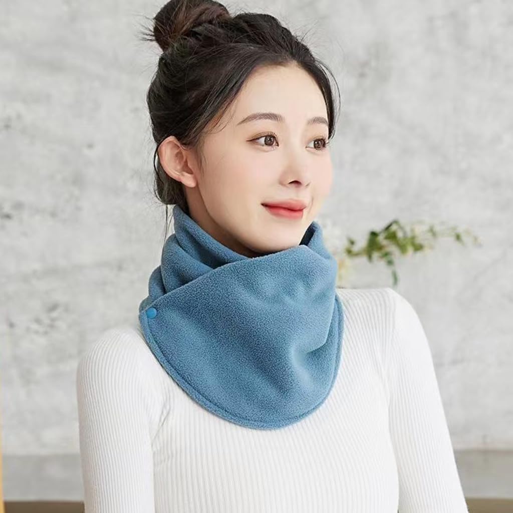 Winter Scarf for Men Woman Fleece Thick Bandana Knitted Warm Scarf Women Neck Warmer Thick Handkerchief Ski