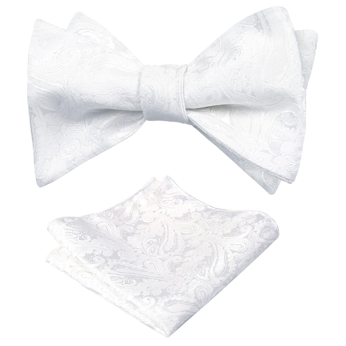 Alizeal Mens 2pcs Paisley Jacquard Bow Tie Set