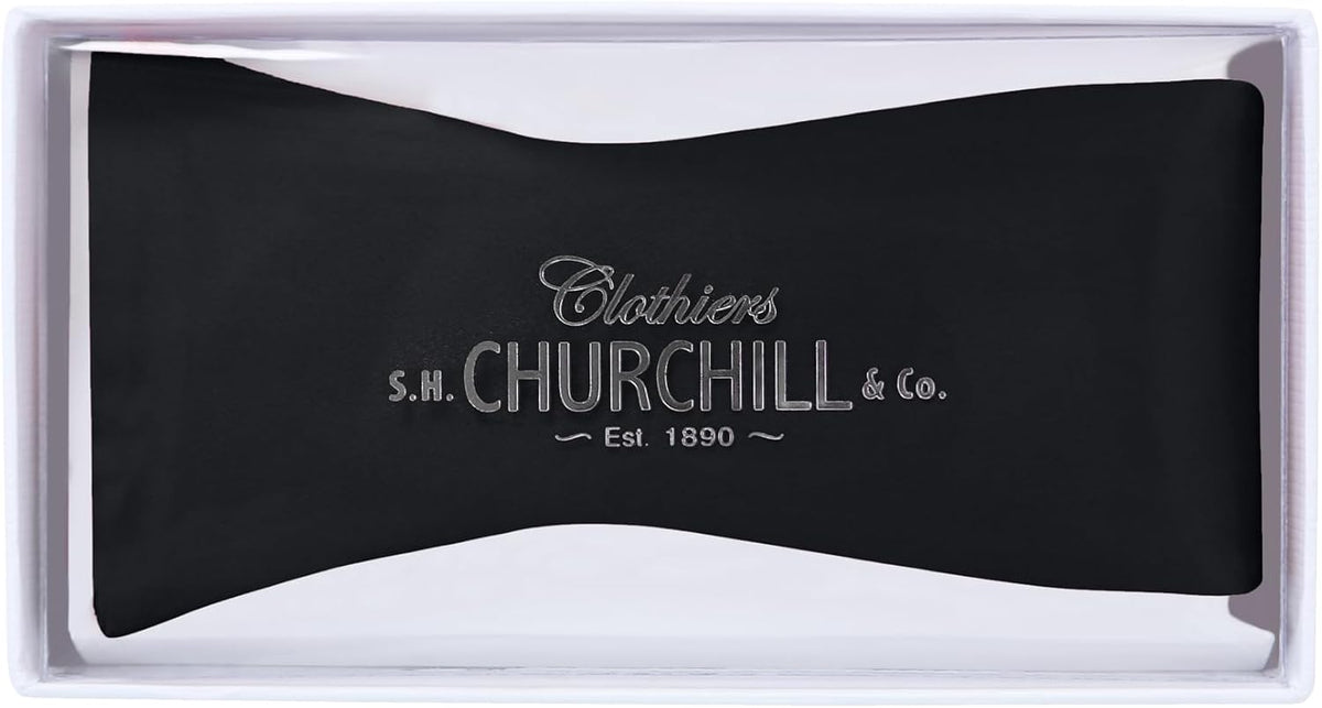 S.H. Churchill & Co. Men's 100% Silk Self-Tie Bow Tie for Classic Tuxedo