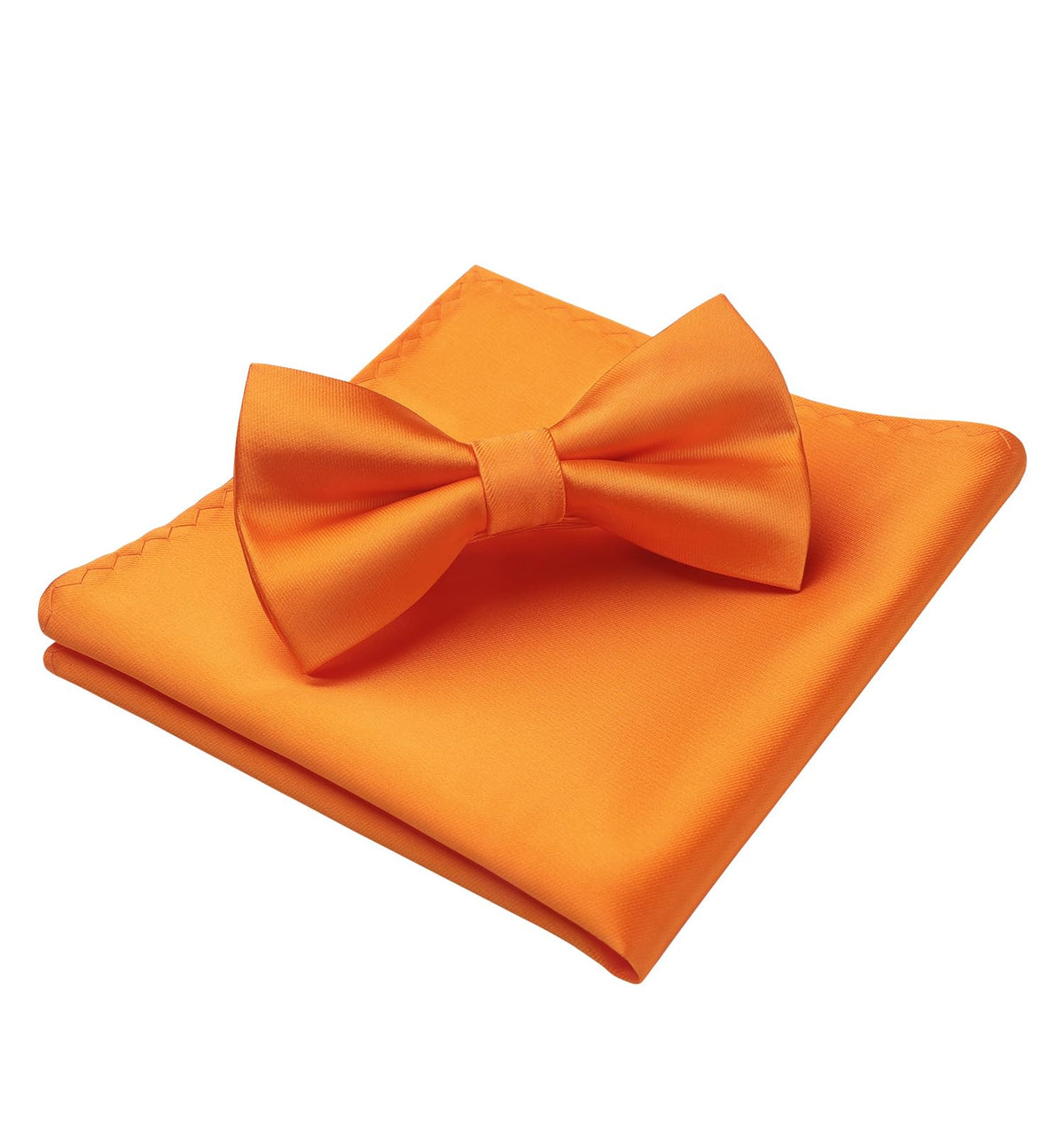 HISDERN Bow Ties for Men Solid Color Pre-Tie Bow Tie and Pocket Square Set Classic Formal Tuxedo Bowties for Wedding Party