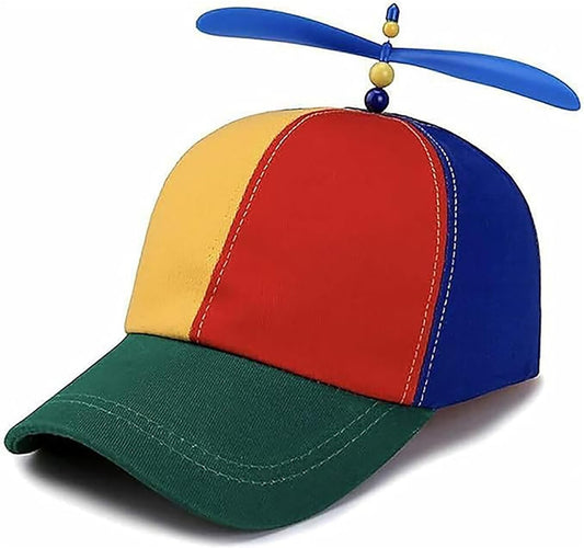 Colorful Helicopter Baseball Cap: Neutral Adjustable Cute Baseball Helicopter Propeller Cap Snapback Cap