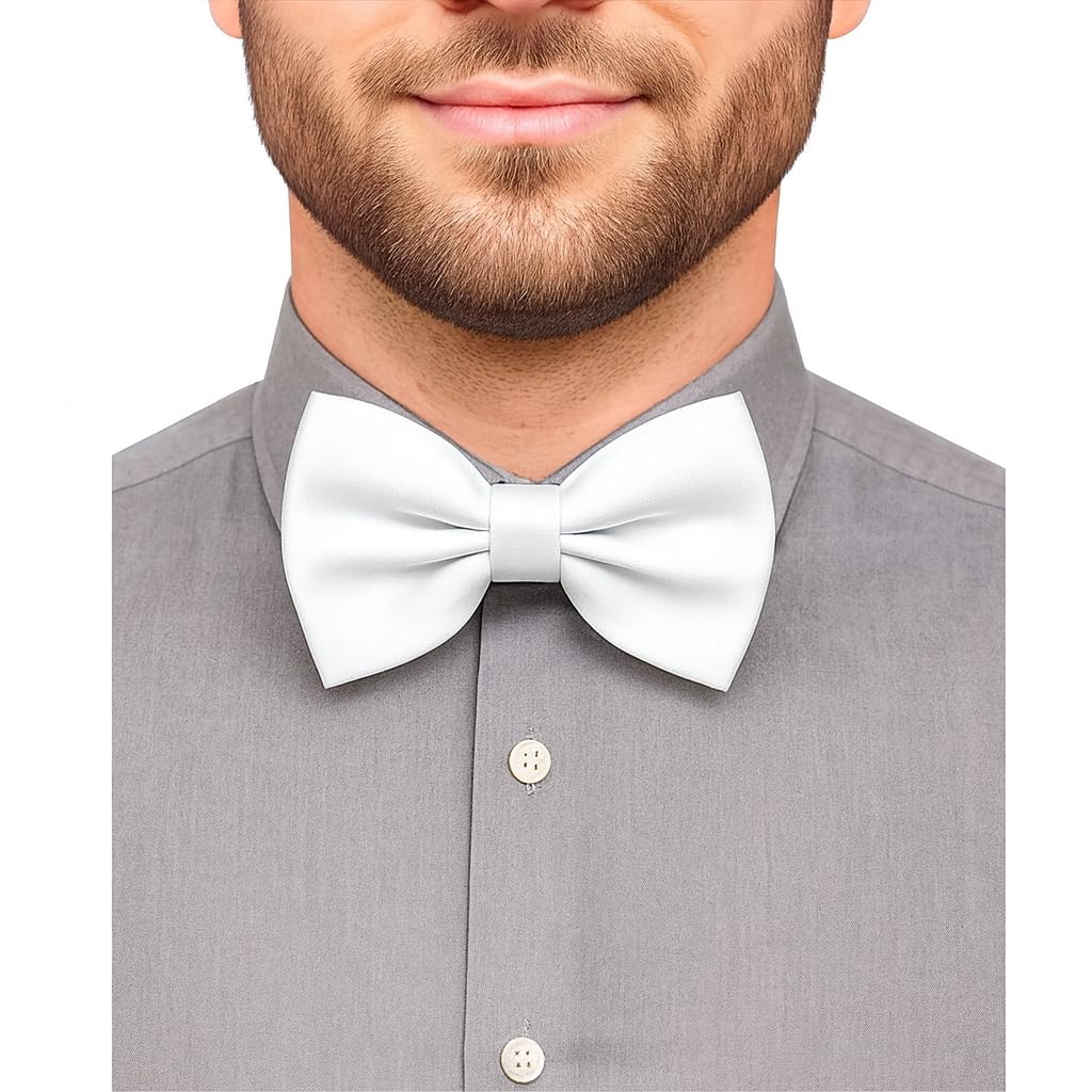 trilece Bow Ties for Men - Men's Solid Pretied Bowties for Formal Wear - Adjustable Bow Tie - Bow ties for Woman