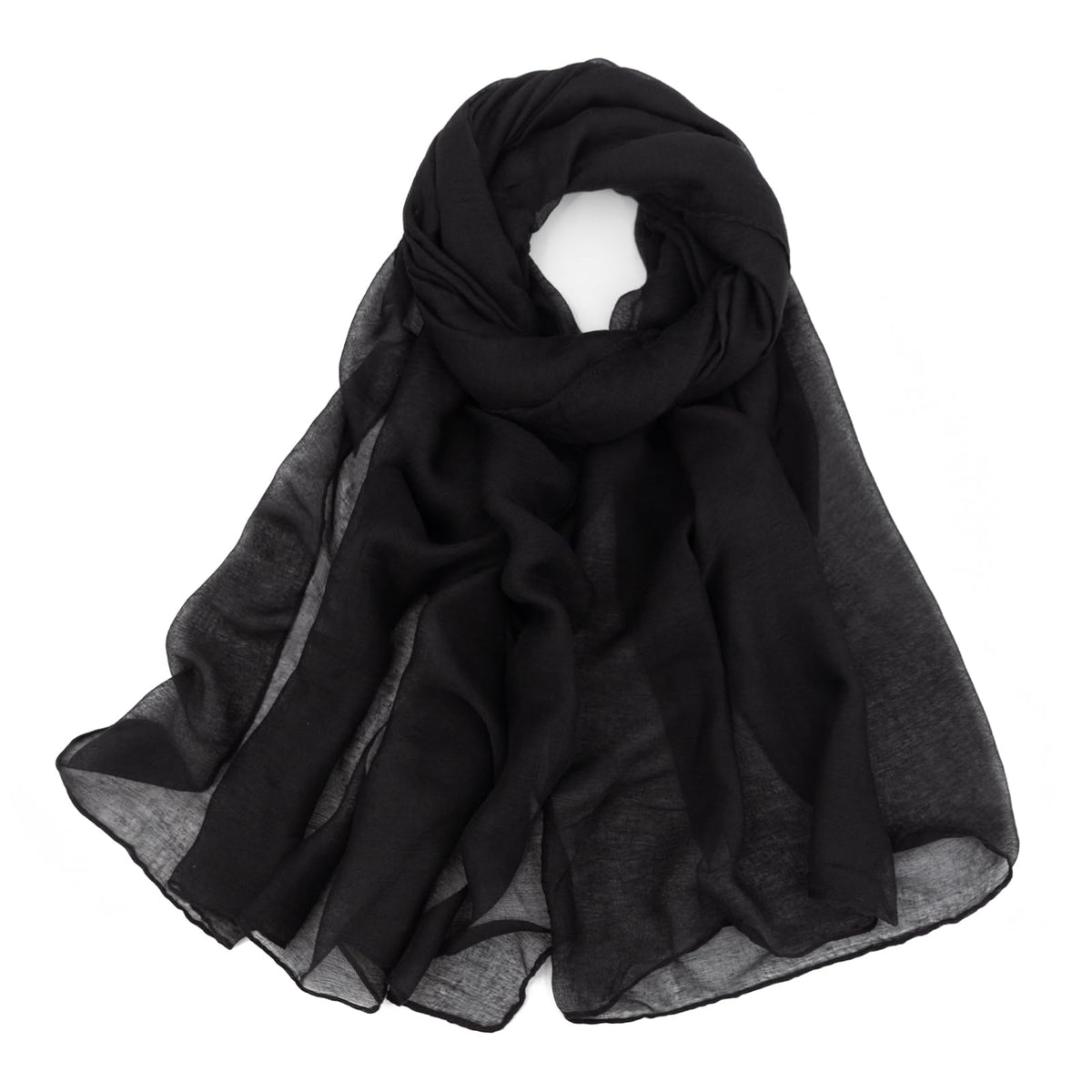 vimate Lightweight Scarf for Women Fashion Head Cover Hijab Cotton Voile Scarf Shawl Wrap for Spring Fall Winter Season