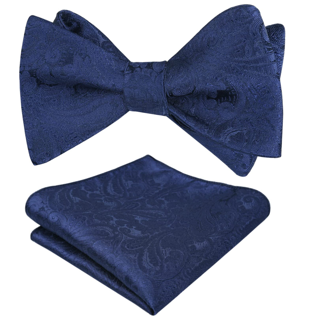 Alizeal Mens 2pcs Paisley Jacquard Bow Tie Set