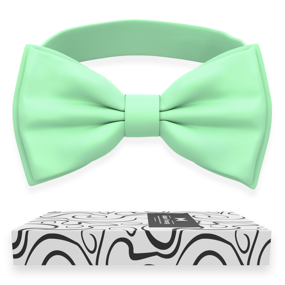 Adam Young Men's Bow Ties Pre-Tied Style Formal Satin Classic Bowtie for Tuxedo Faux Silk
