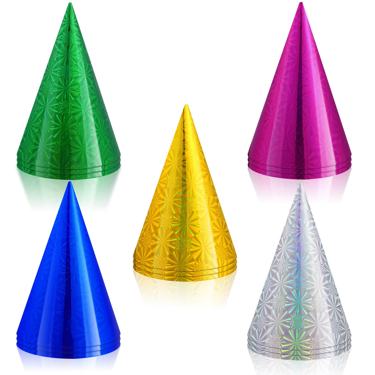 JaGely Colorful Birthday Party Hats Bulk for Adult