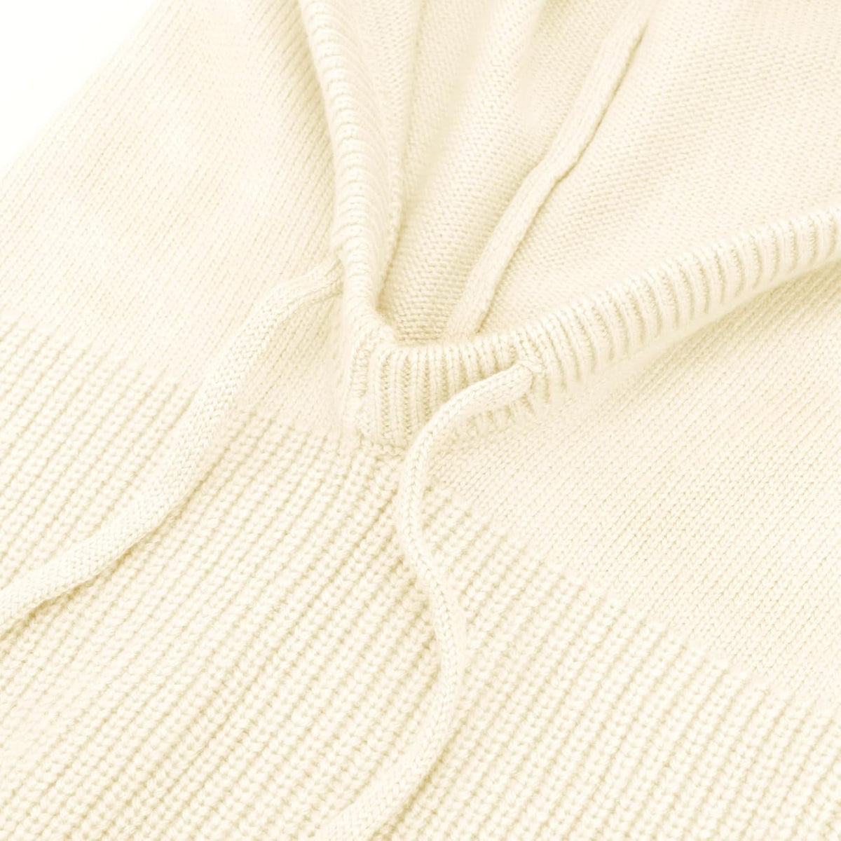 Hooded Scarf Hat Knit Balaclava Women Beanie Skull Cap with Drawstring Warm Winter Hats for Women Men Outdoor Sports
