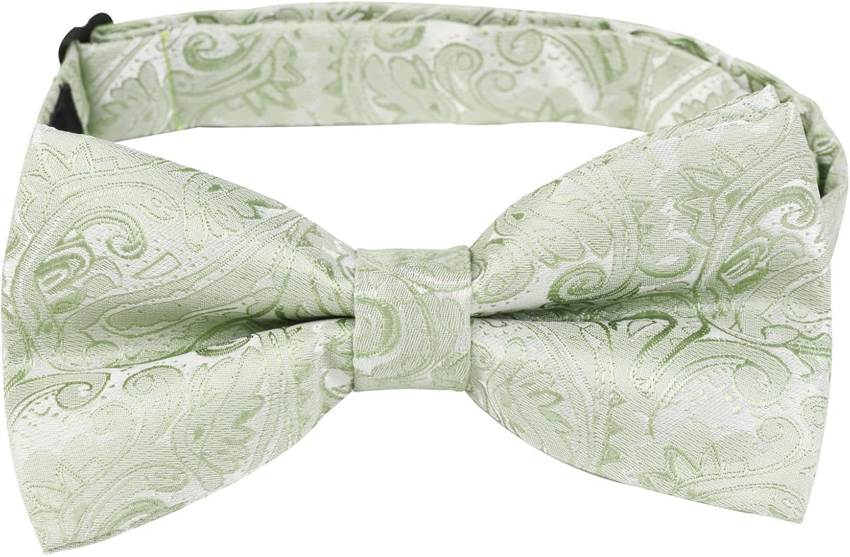 Alizeal Mens Paisley BowTie Hanky Cufflinks Set