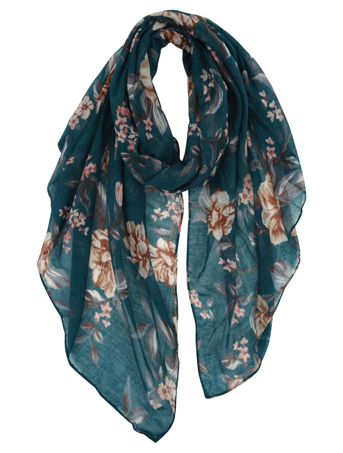 GERINLY Lightweight Scarves Fashion Print Cotton Feel Scarf for Women Shawl