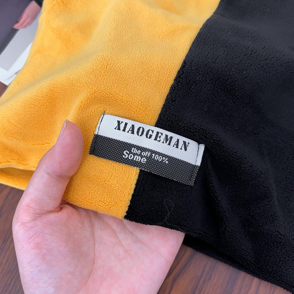 Two-Tone Color Combination Nylon Warm Scarf Thick Nylon Women Men Round Scarves Winter Neck Warmer Winter Gifts for Friends (Blue-Brown, 23x24cm)