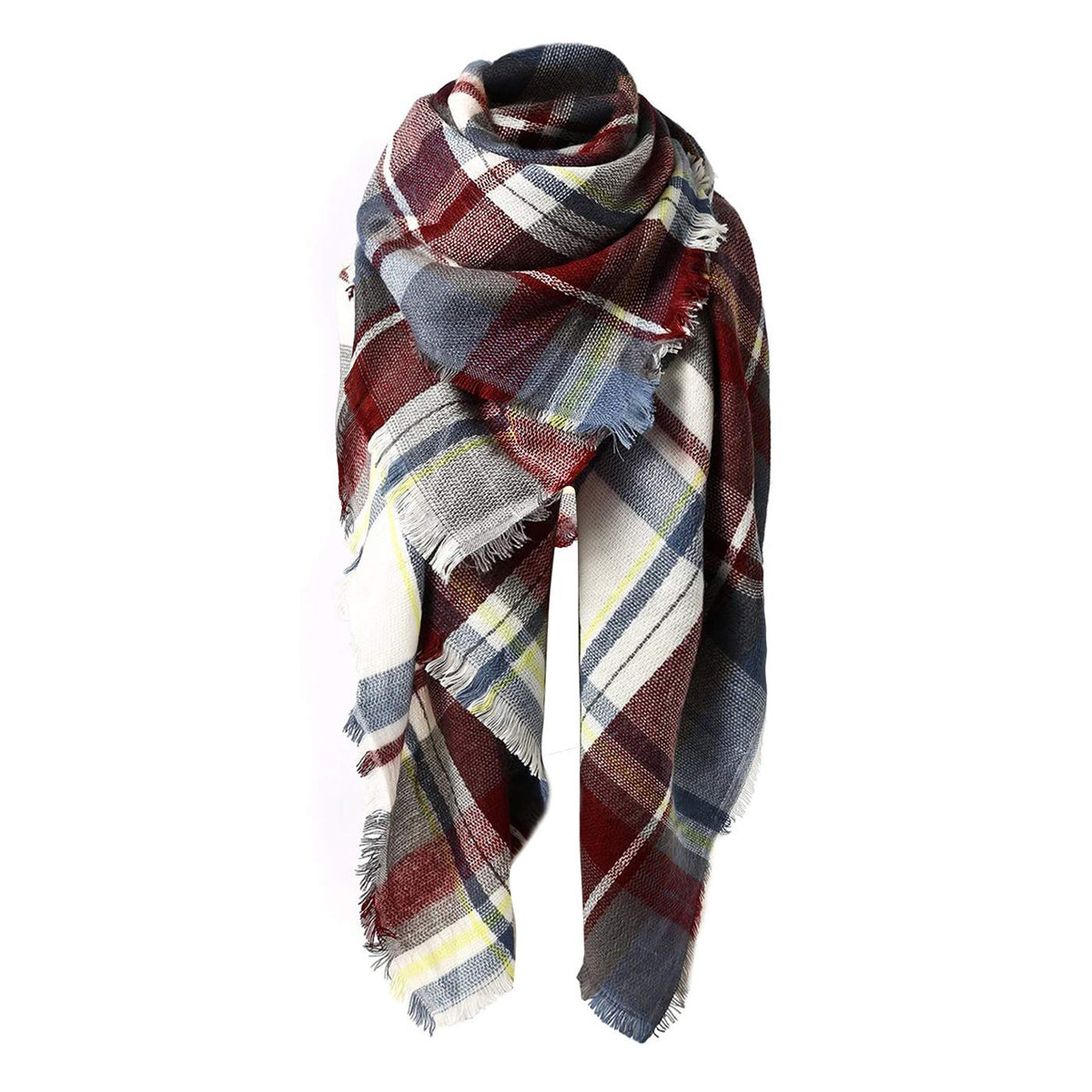 American Trends Winter Scarf for Women, Oversized Plaid Square Shawl Wrap