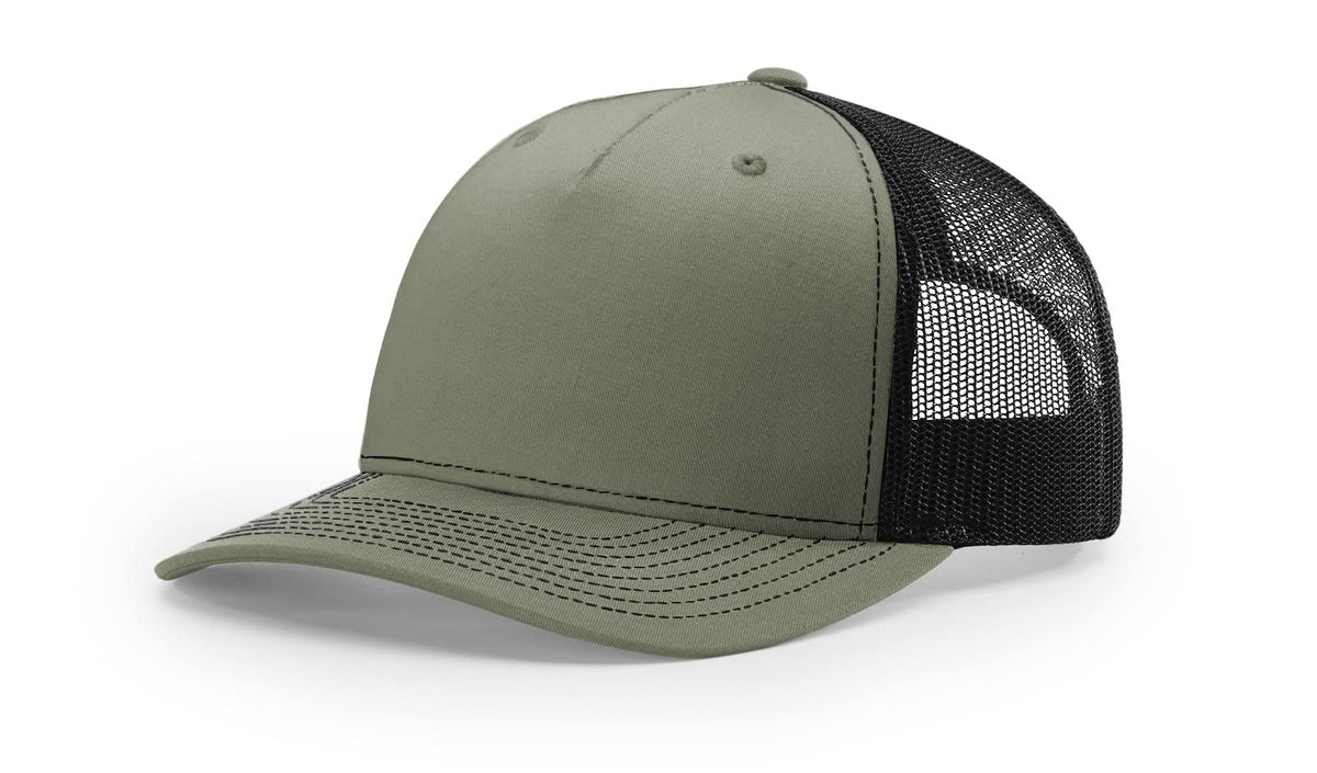 Richardson 112 Trucker Hat - 5 Panel Premium Adjustable Snapback Hat - Structured Richardson Blank Caps