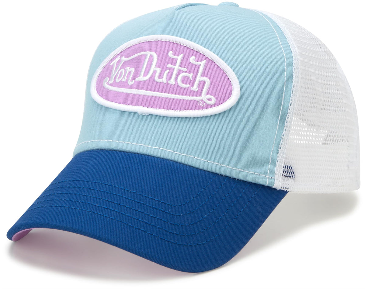 Von Dutch Unisex Trucker Hat, Colorblock, Mesh Back, Curved Bill, Snapback