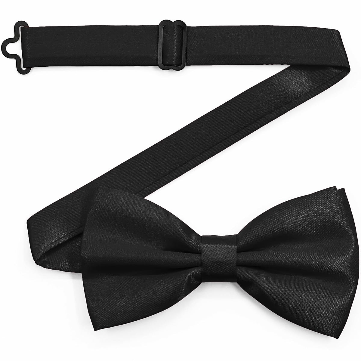 Men's Solid Pre-Tied Bow Tie Adjustable Formal Tuxedo Bowtie for Men Satin Neck Bow ties for Wedding Party Business