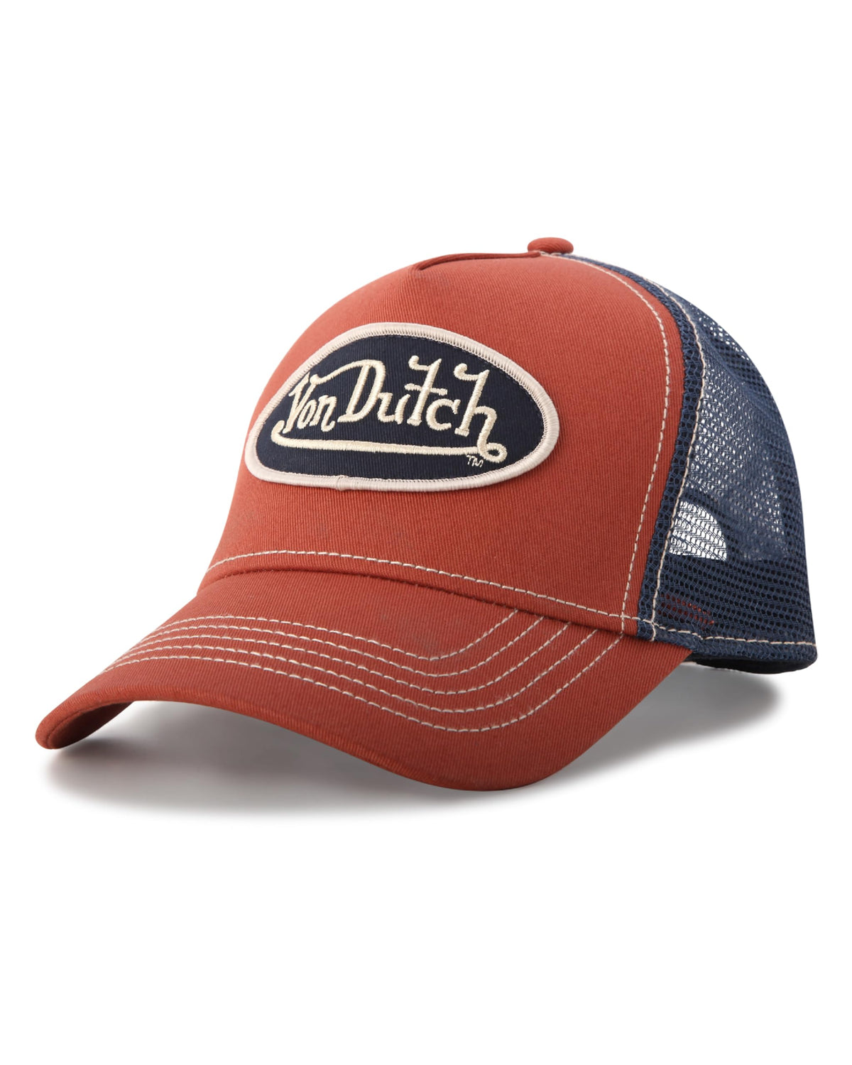 Von Dutch Unisex Trucker Hat, Colorblock, Mesh Back, Curved Bill, Snapback