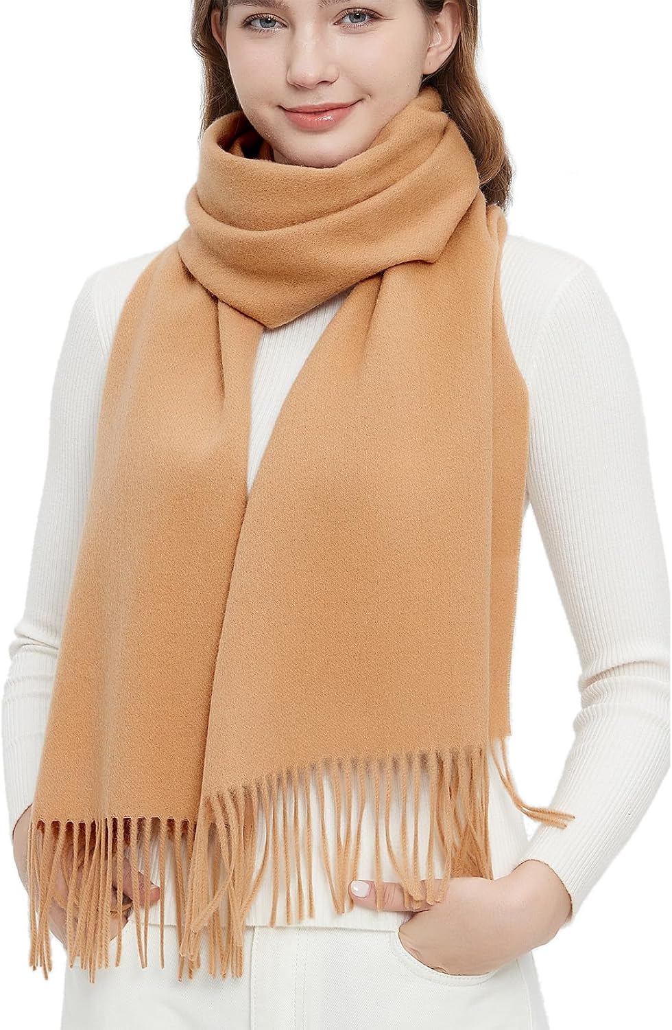 Novawo Wool Scarf Soft Warm Winter Scarves Wraps for Women and Unisex