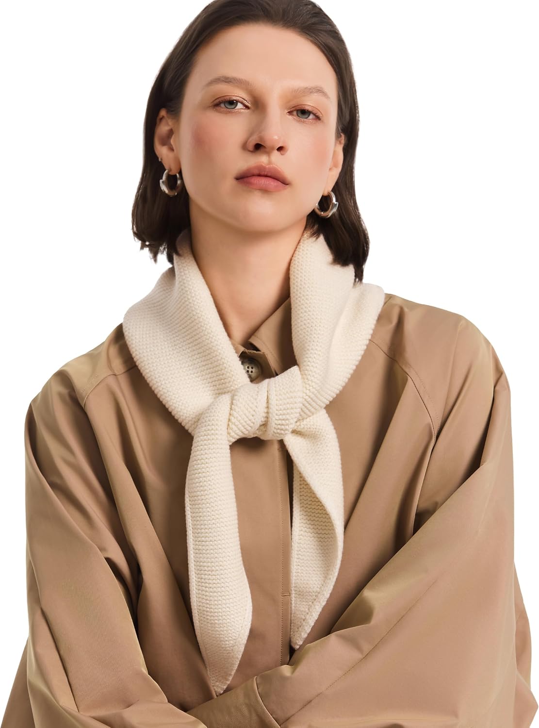 PULI Women's Sophie Scarf Rib Knit Neck Warmer Layering Travel Office