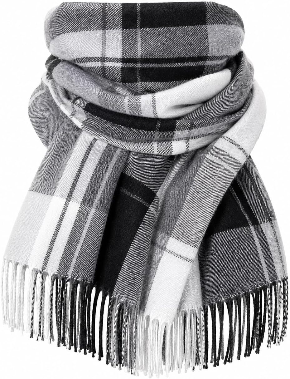 Women's Plaid Winter Scarf - Large Soft & Warm Wrap Shawl for Fall Winter