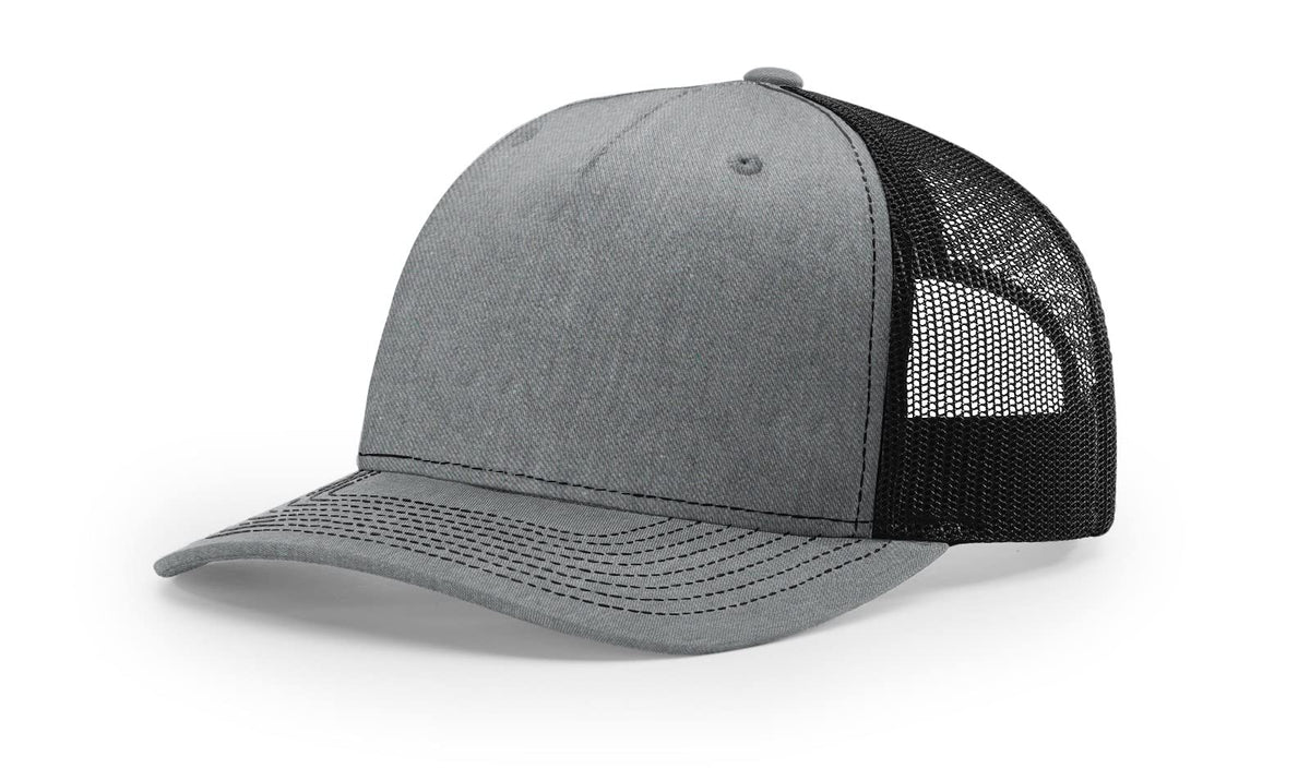 Richardson 112 Trucker Hat - 5 Panel Premium Adjustable Snapback Hat - Structured Richardson Blank Caps