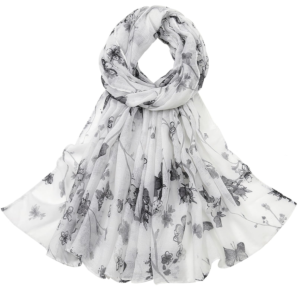 vimate Lightweight Scarf for Women Fashion Head Cover Hijab Cotton Voile Scarf Shawl Wrap for Spring Fall Winter Season