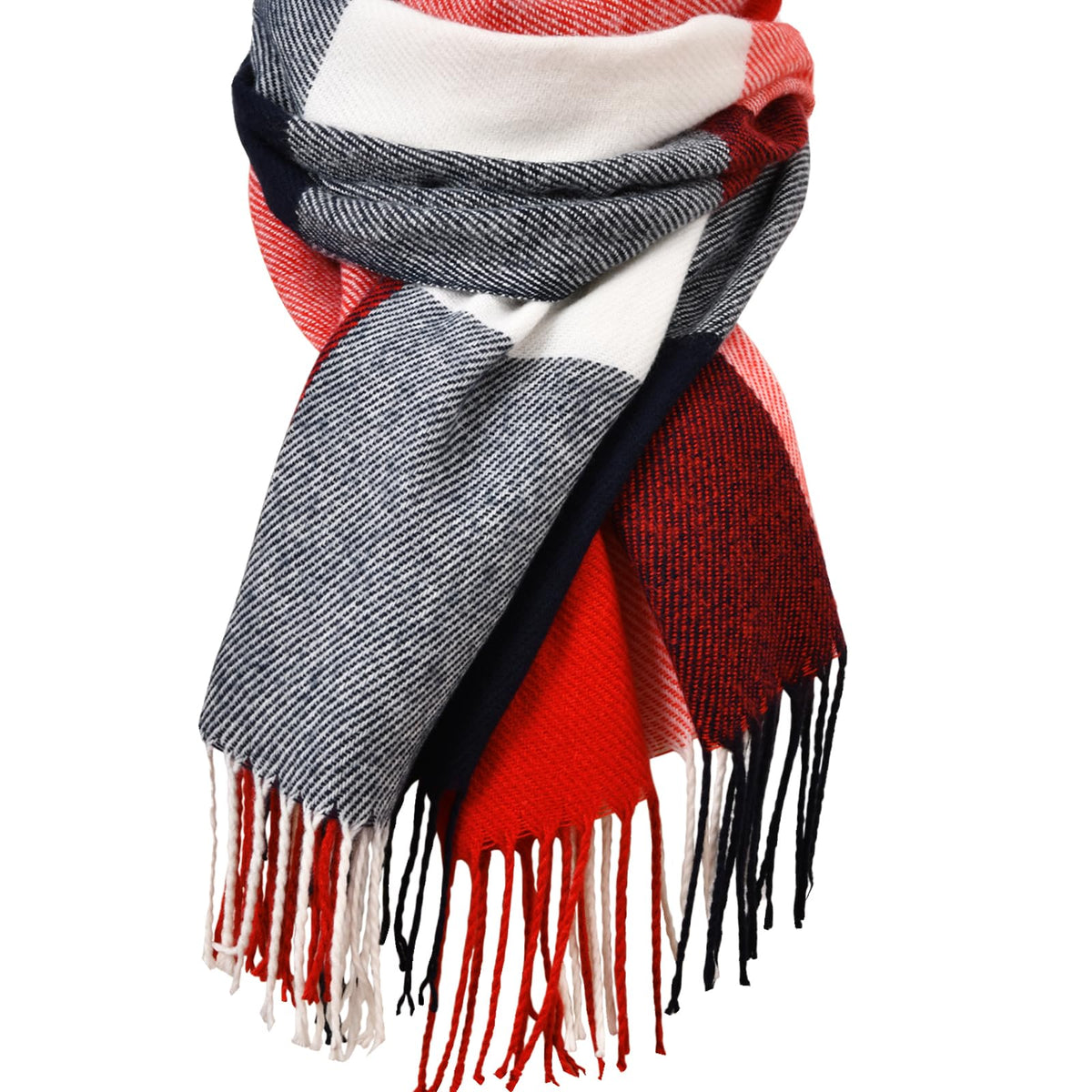 Clothirily Womens Winter Scarf, Oversized Long Blanket Plaid Shawl Wrap