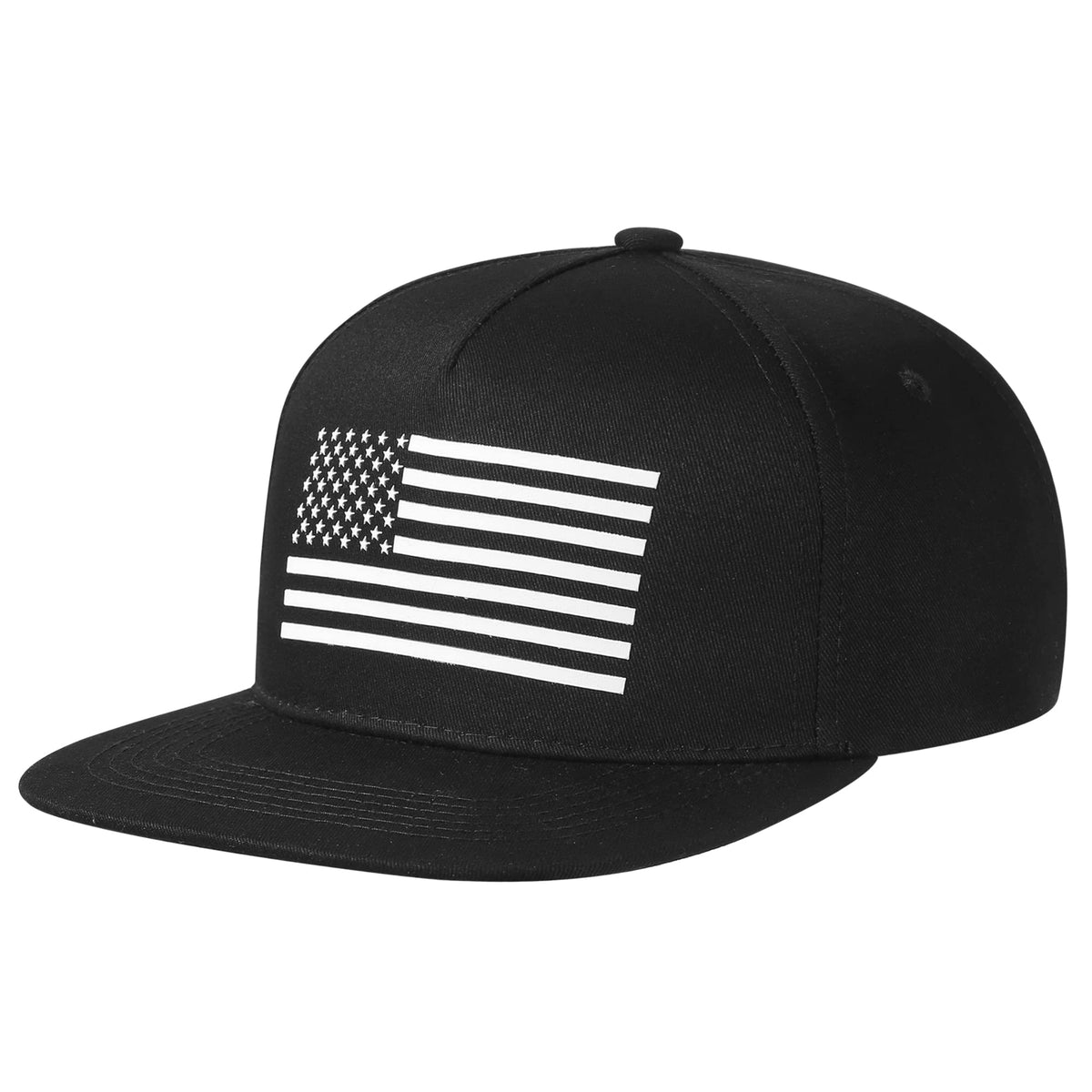 UALON Baseball Cap, Snapback Trucker Hat for Men & Women with American Flag and Adjustable, Breathable Mesh, Flat Bill Hats