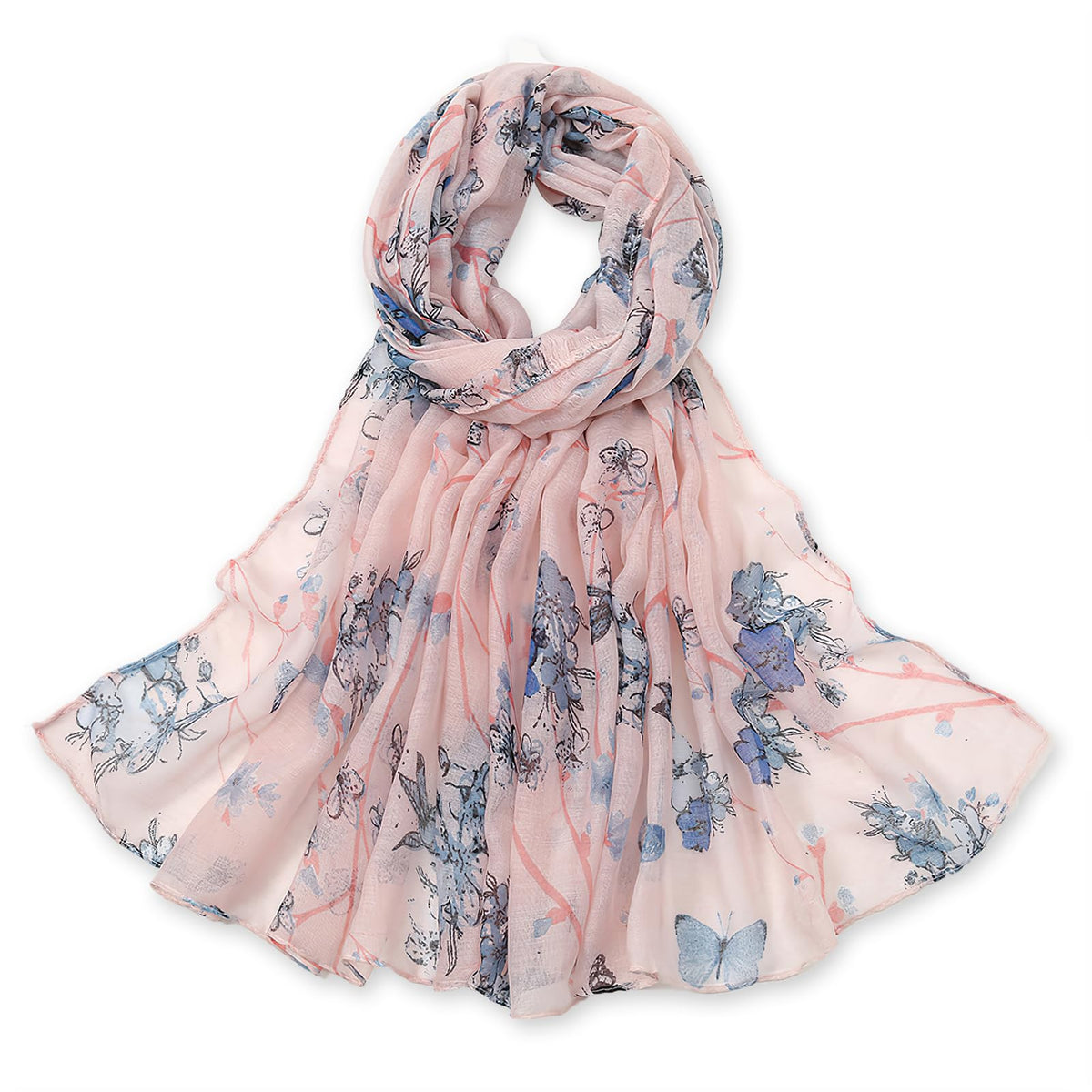 vimate Lightweight Scarf for Women Fashion Head Cover Hijab Cotton Voile Scarf Shawl Wrap for Spring Fall Winter Season