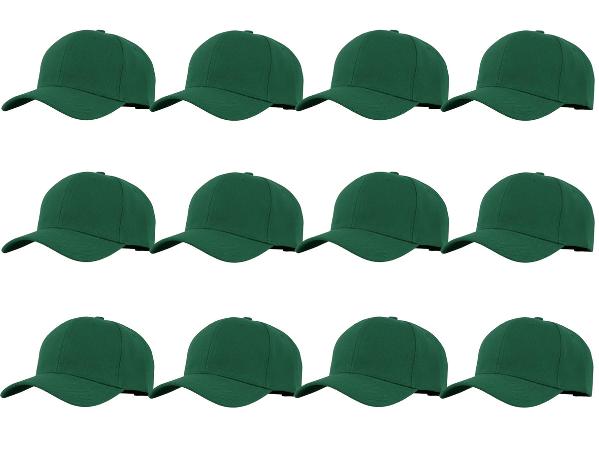 Gelante Plain Blank Baseball Caps Adjustable Back Strap Wholesale LOT 12 PC'S