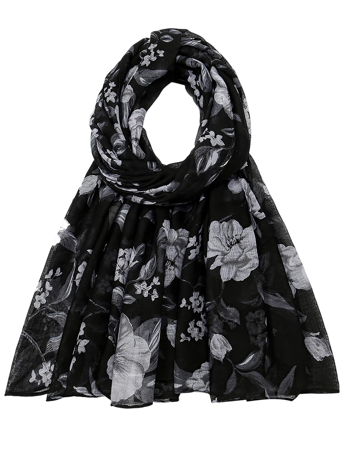 vimate Lightweight Scarf for Women Fashion Head Cover Hijab Cotton Voile Scarf Shawl Wrap for Spring Fall Winter Season