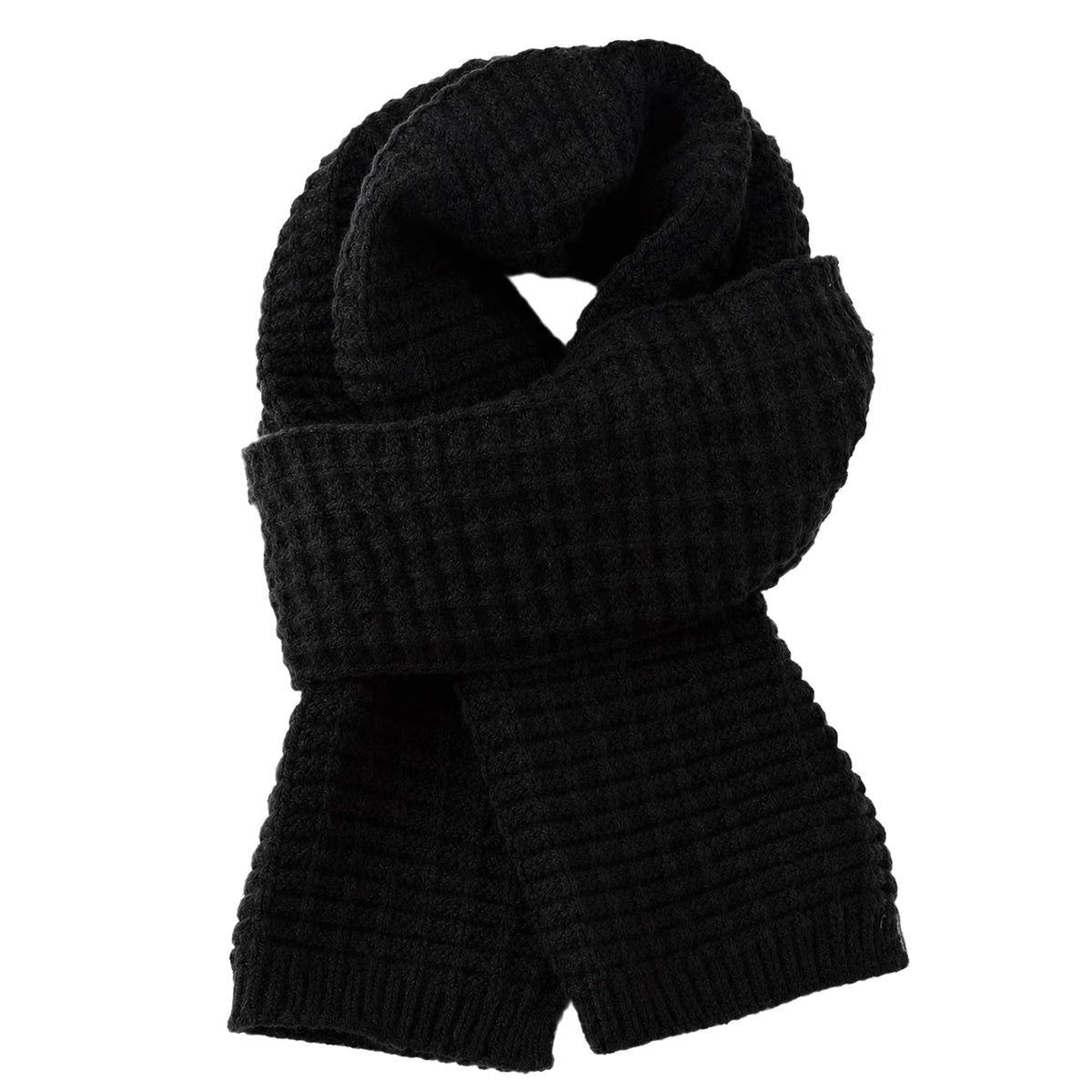 Waffle Knit Scarf for Men Women Wool-Like Neck Warmer Long Wrap