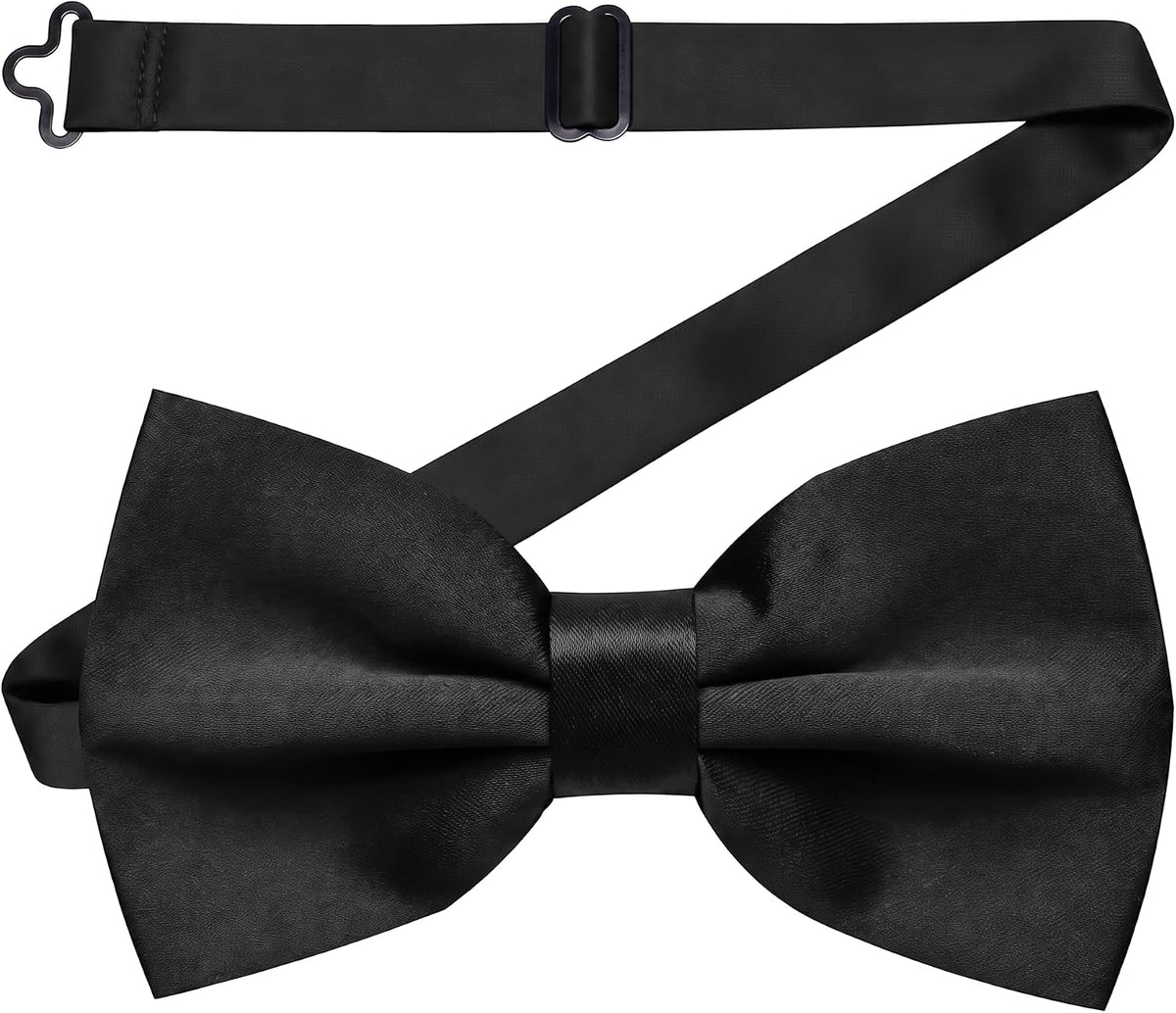 trilece Bow Ties for Men - Men's Solid Pretied Bowties for Formal Wear - Adjustable Bow Tie - Bow ties for Woman