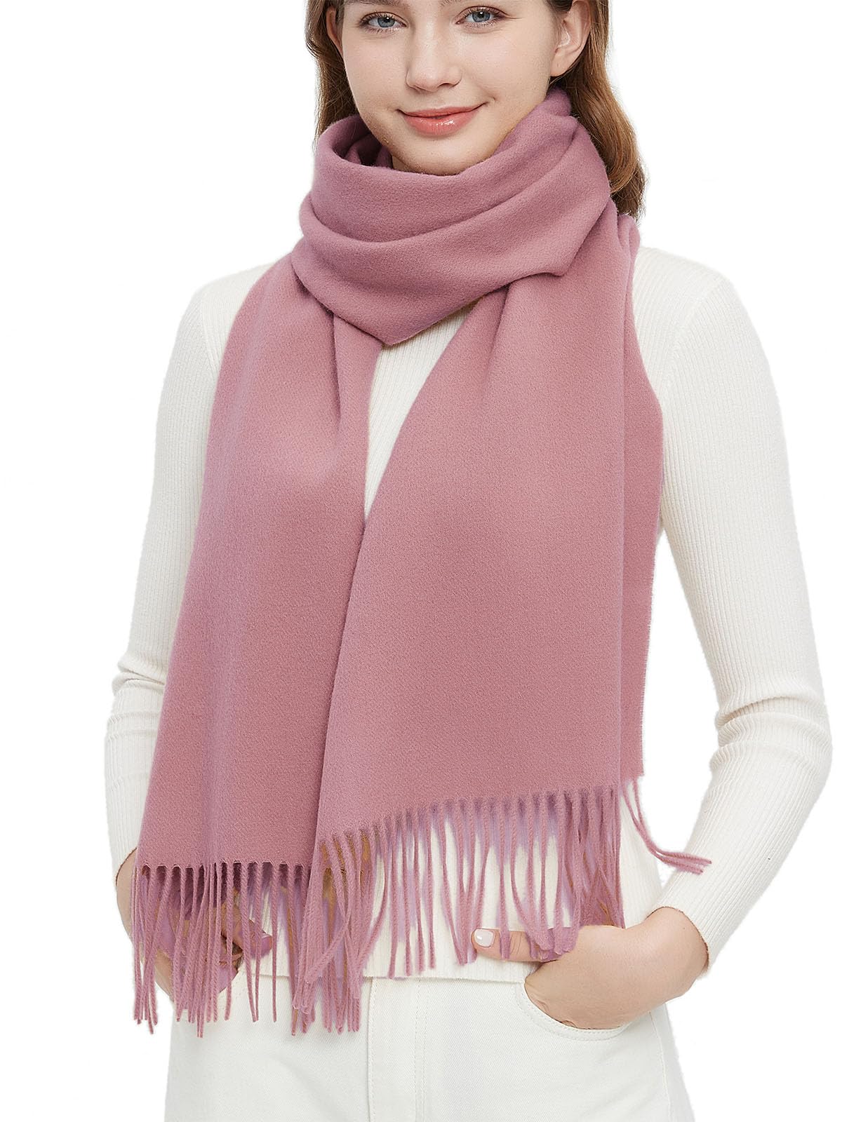 Novawo Wool Scarf Soft Warm Winter Scarves Wraps for Women and Unisex