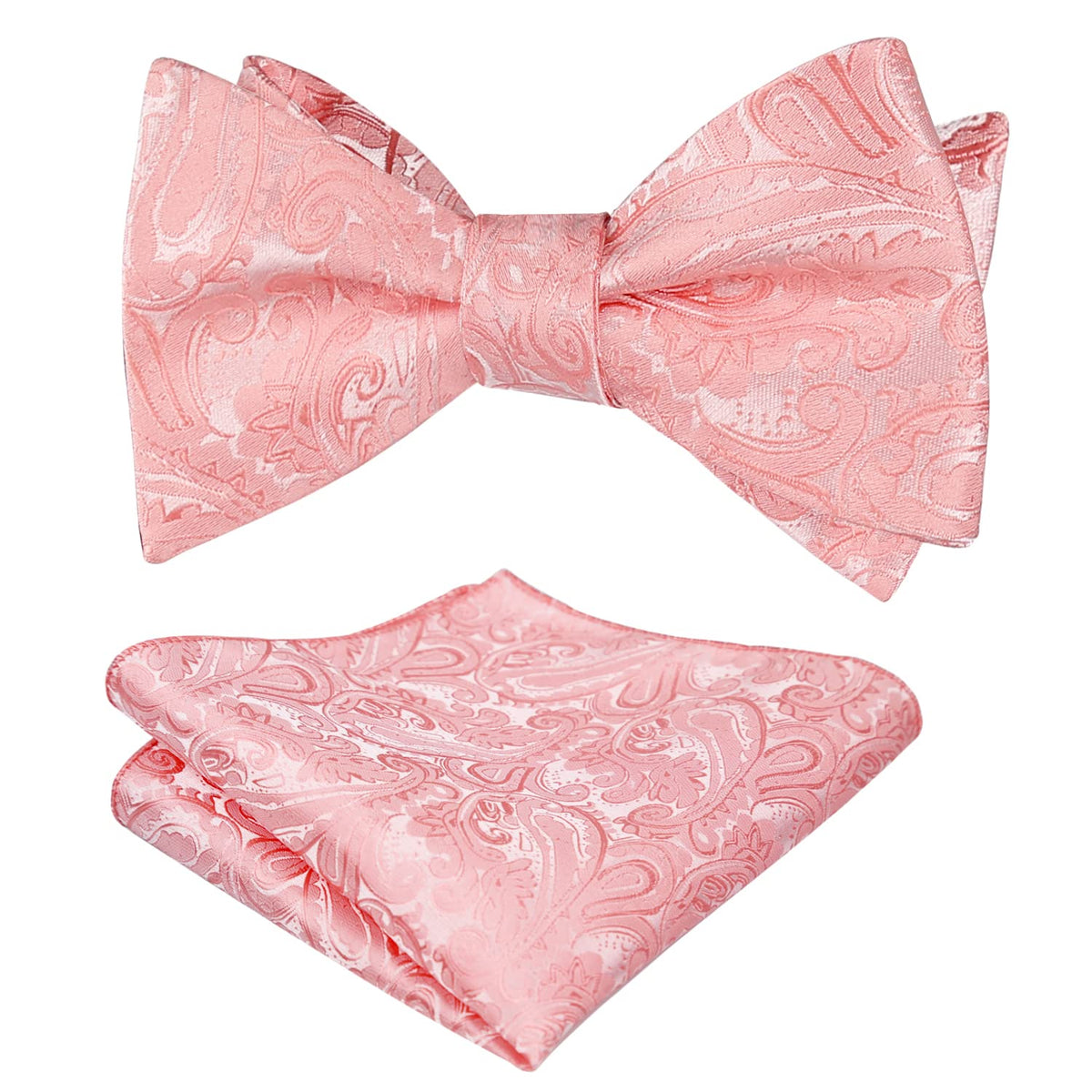 Alizeal Mens 2pcs Paisley Jacquard Bow Tie Set