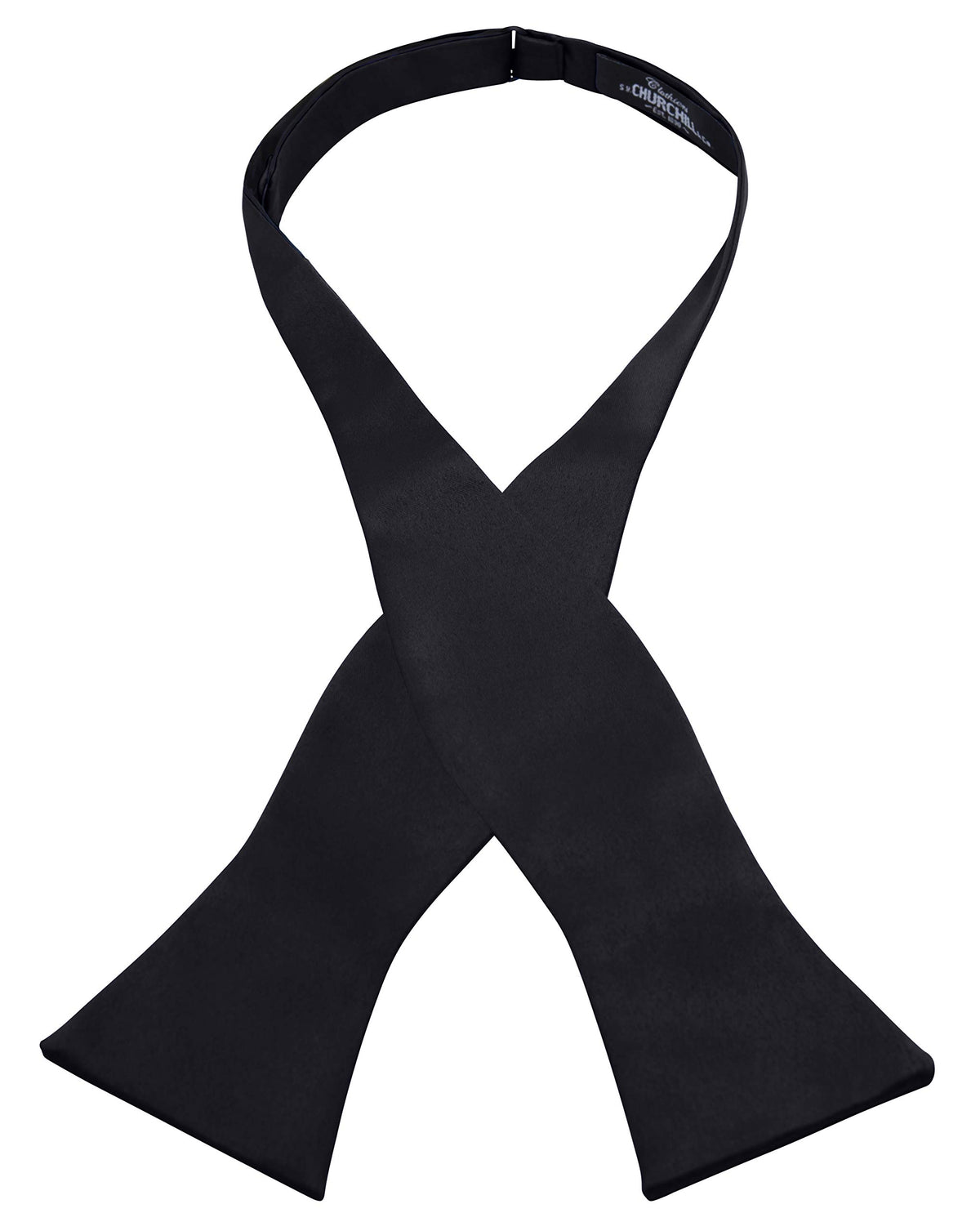 S.H. Churchill & Co. Men's Satin Self-Tie Bow Tie for Formal Wear