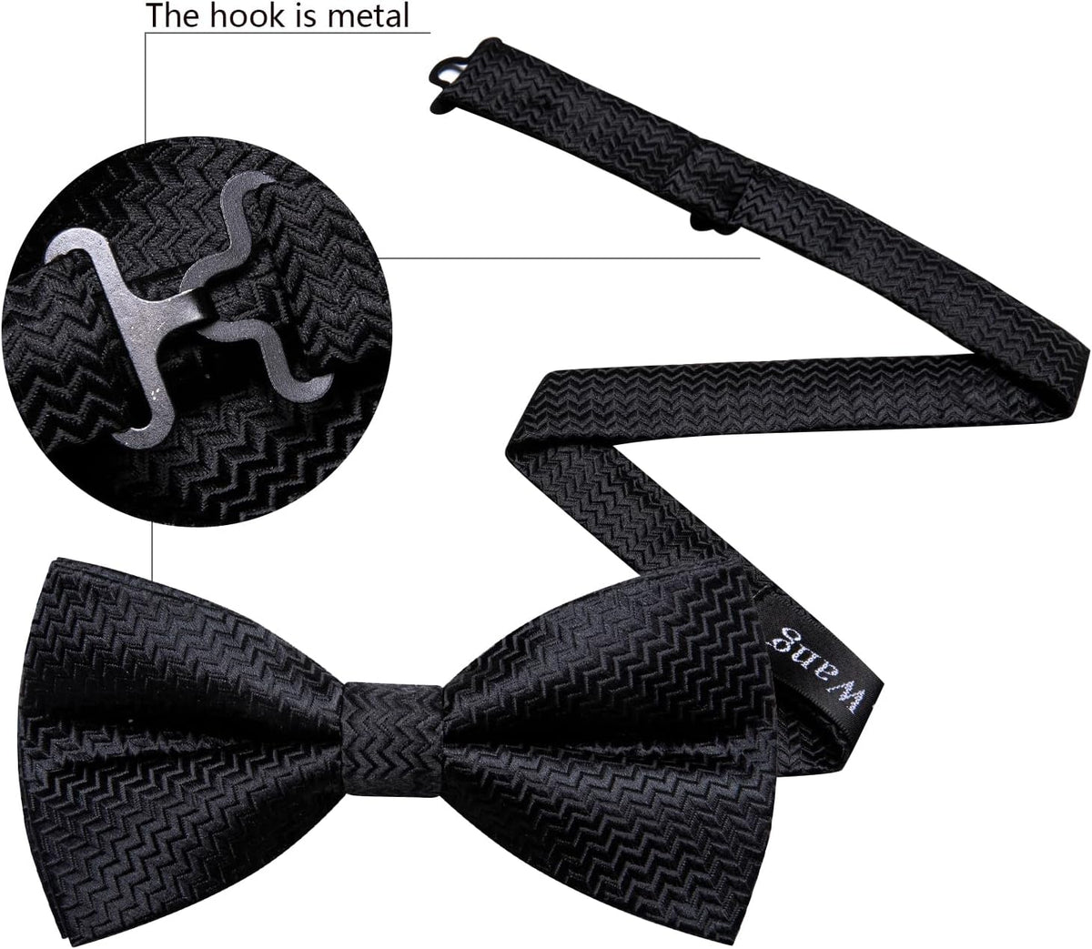 YOHOWA Bow Tie Set Men Paisley Pre-tied Silk Bowties with Gold Drilled Ring