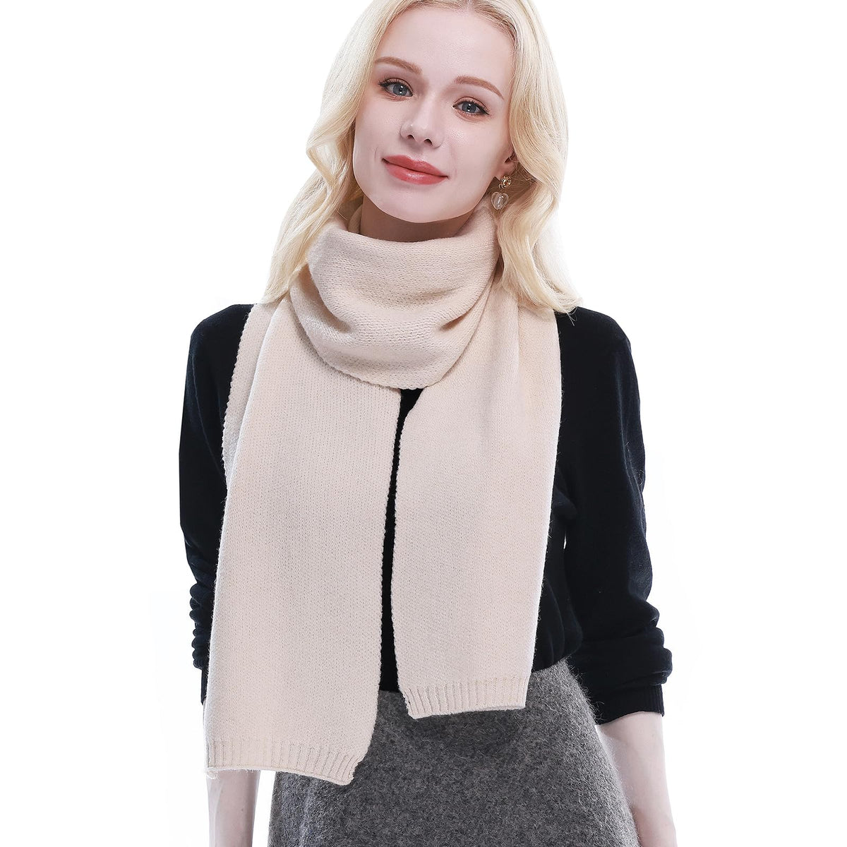 RIIQIICHY Scarf for Women Knit Scarves Winter Warm Scarf for Cold Weather