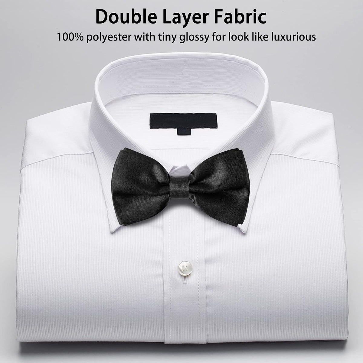 Unoutur bow ties for men, Pre-tied Men's Bow Ties Adjustable Satin Bow Tie for any Age