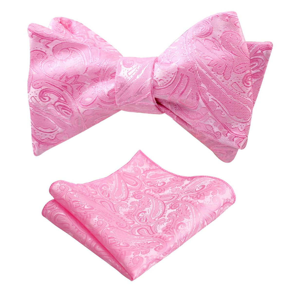 Alizeal Mens 2pcs Paisley Jacquard Bow Tie Set