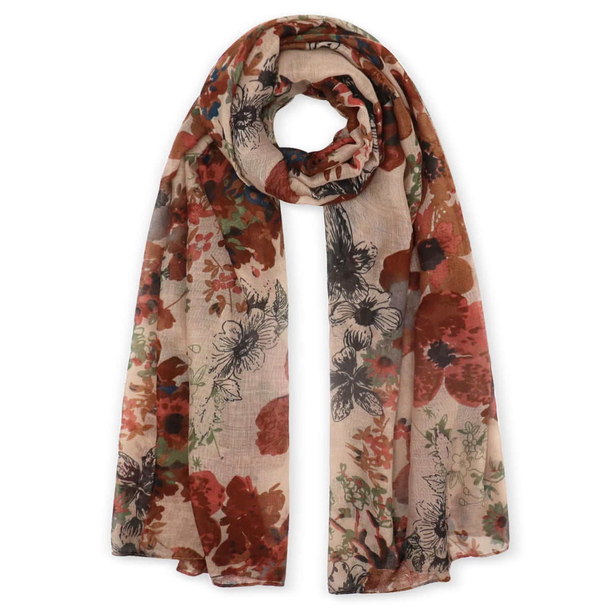 vimate Lightweight Scarf for Women Fashion Head Cover Hijab Cotton Voile Scarf Shawl Wrap for Spring Fall Winter Season