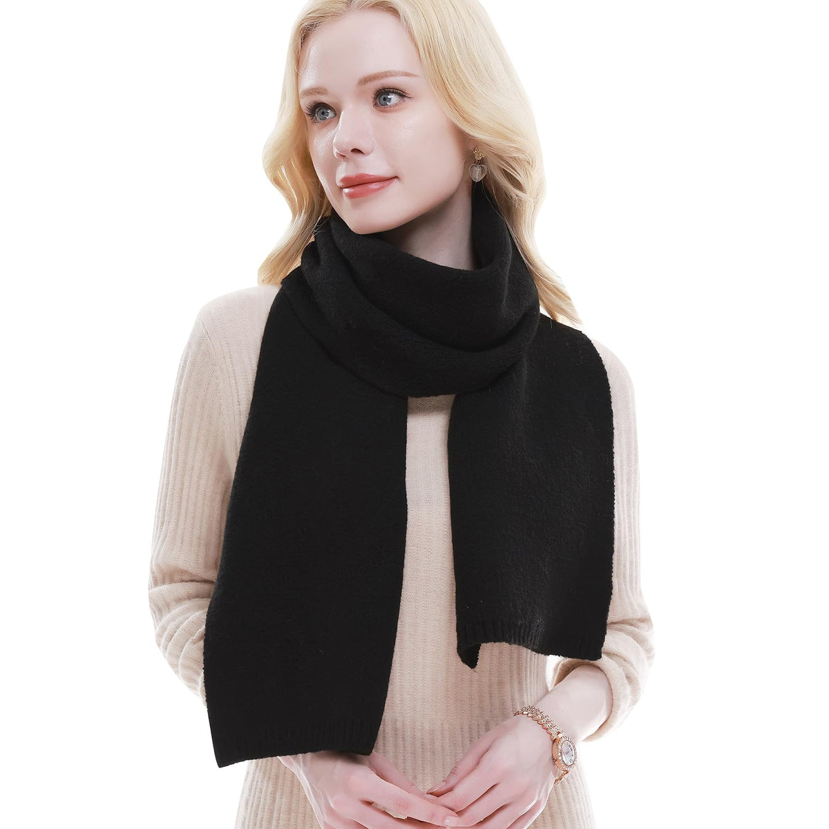 RIIQIICHY Scarf for Women Knit Scarves Winter Warm Scarf for Cold Weather