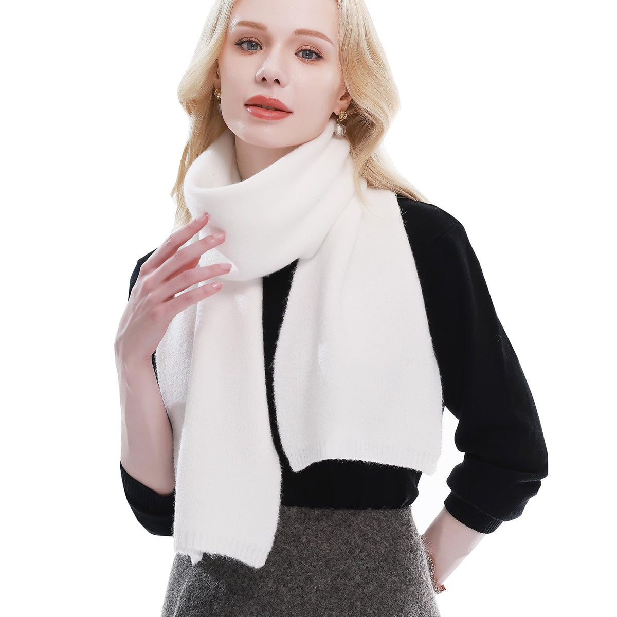 RIIQIICHY Scarf for Women Knit Scarves Winter Warm Scarf for Cold Weather