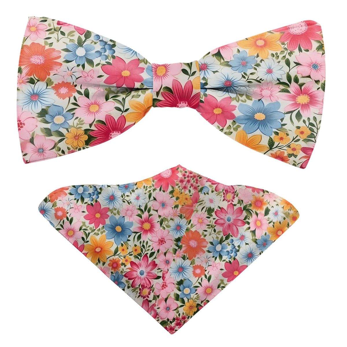 Bow Ties for Men Pocket Square Set Adjustable Pre-Tied Bowties Wedding Party Graduation Leisure Cute