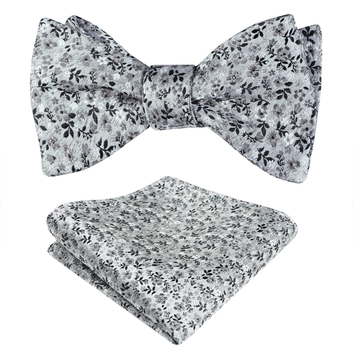 Alizeal Mens 2pcs Floral Pattern Bow Tie Set