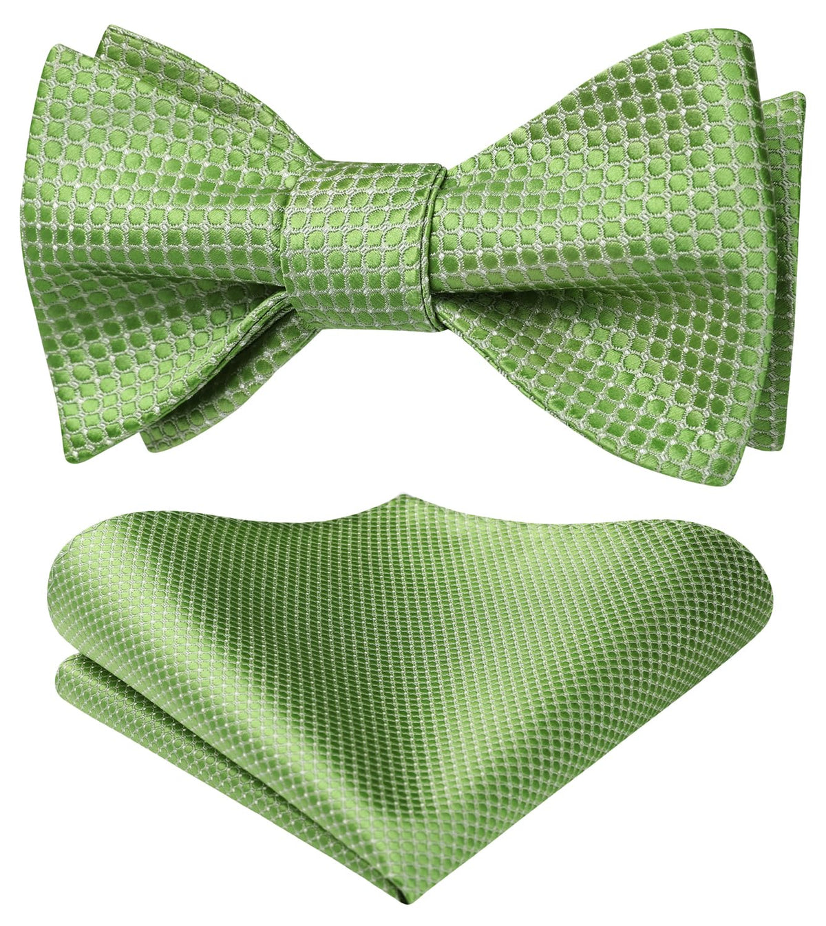 HISDERN Bow Ties for Men Polka Dot Selftie Bowtie and Pocket Square Classic Business Tuxedo Wedding Bowties Handkerchief